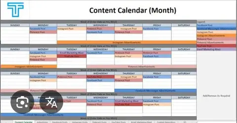 Content Calendar Template